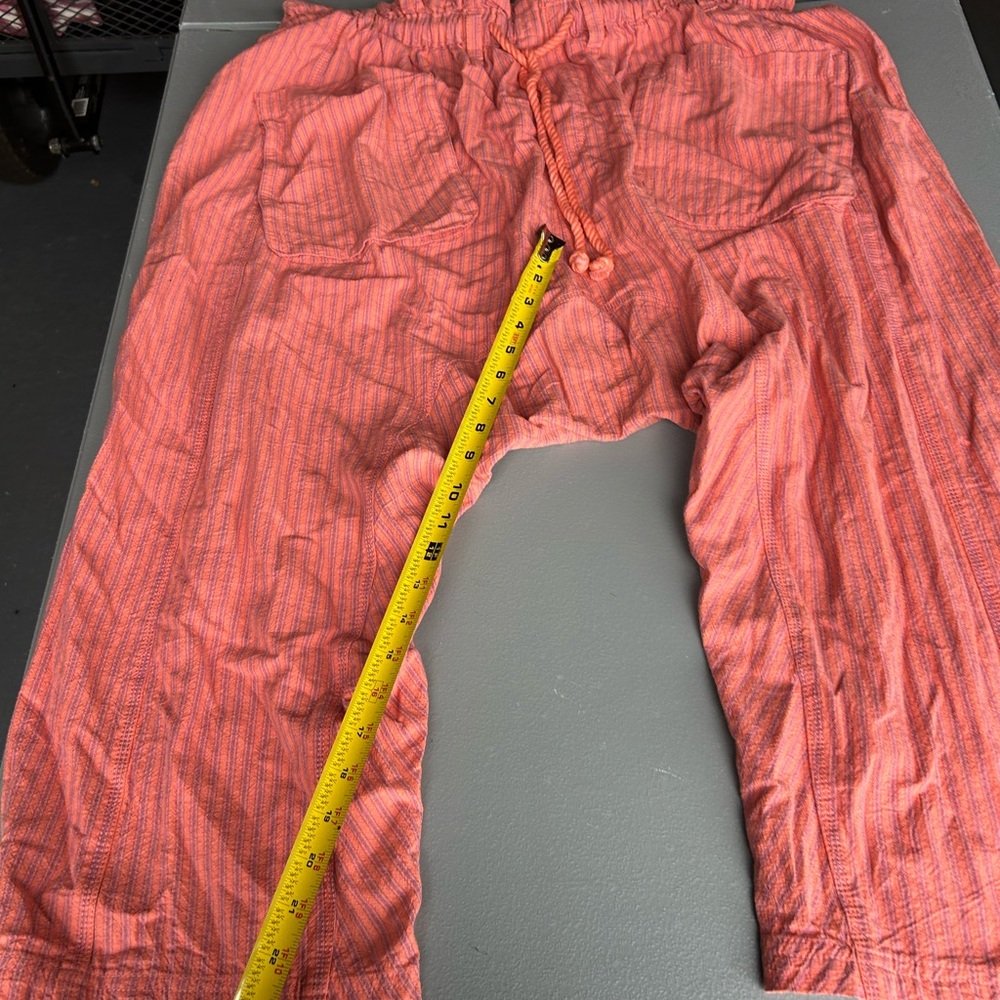 Free People Coral Pink Wide Leg Drawstring Pants - Picture 6 of 9